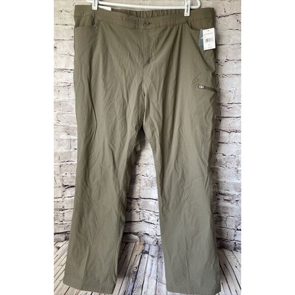 Eddie Bauer Womens Microfleece Lined Hiking Pants Tan XXL Gorpcore - Picture 1 of 5